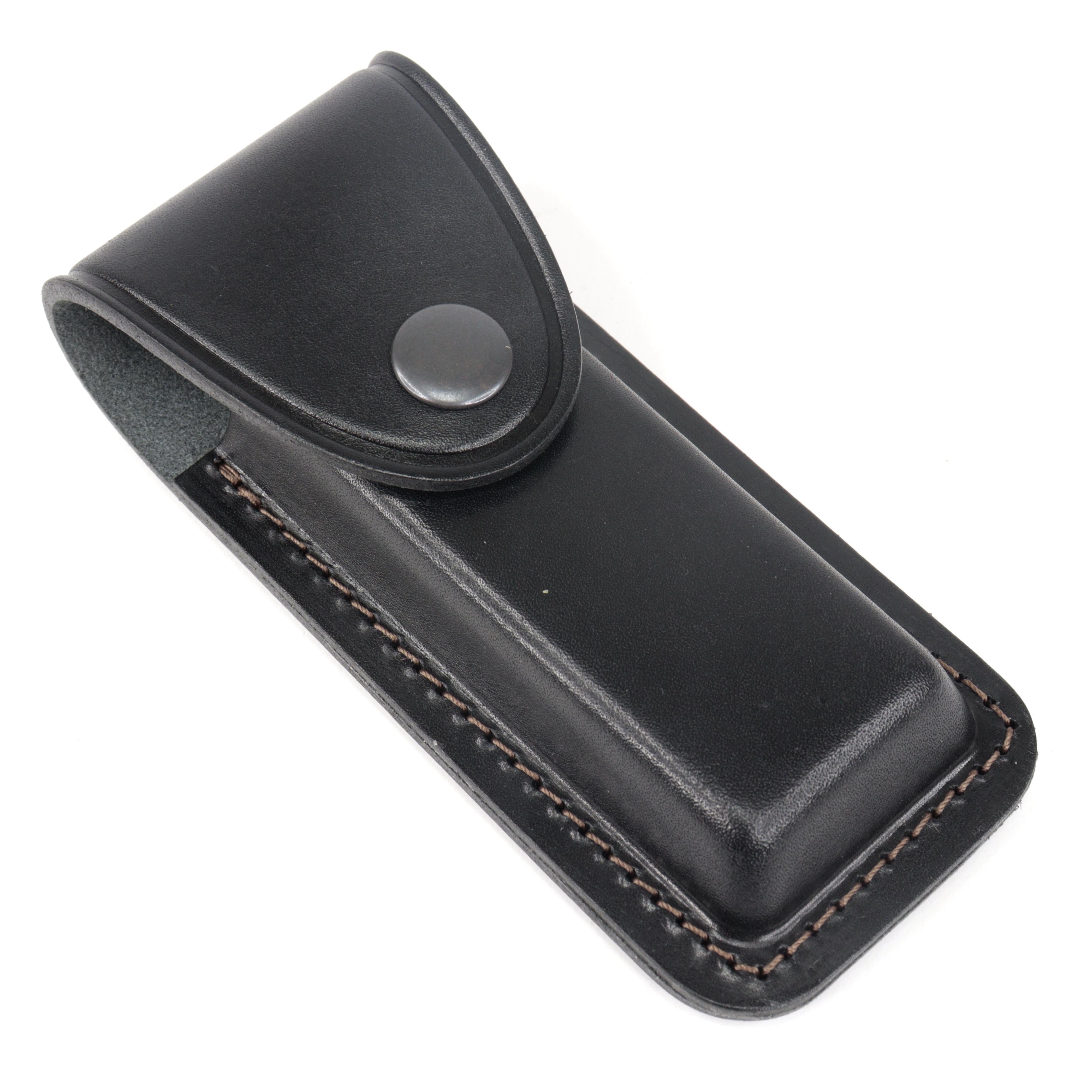 Подсумок-чехол под магазин ПМ/ТТ кожаный формованный на кнопке Черный (011546)