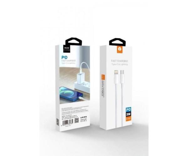 Кабель Data Wuw X181 Type-C-Lightning PD20W Белый (066972573332731) - фото 3 Кабель Data Wuw X181 Type-C-Lightning PD20W Белый (066972573332731) - фото 3