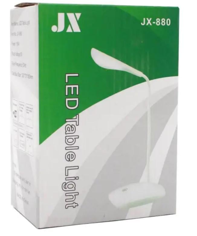 Настільна лампа JX 88O з акумулятором на гнучкій ніжці заряджання від USB Блакитний (2104618724) - фото 7