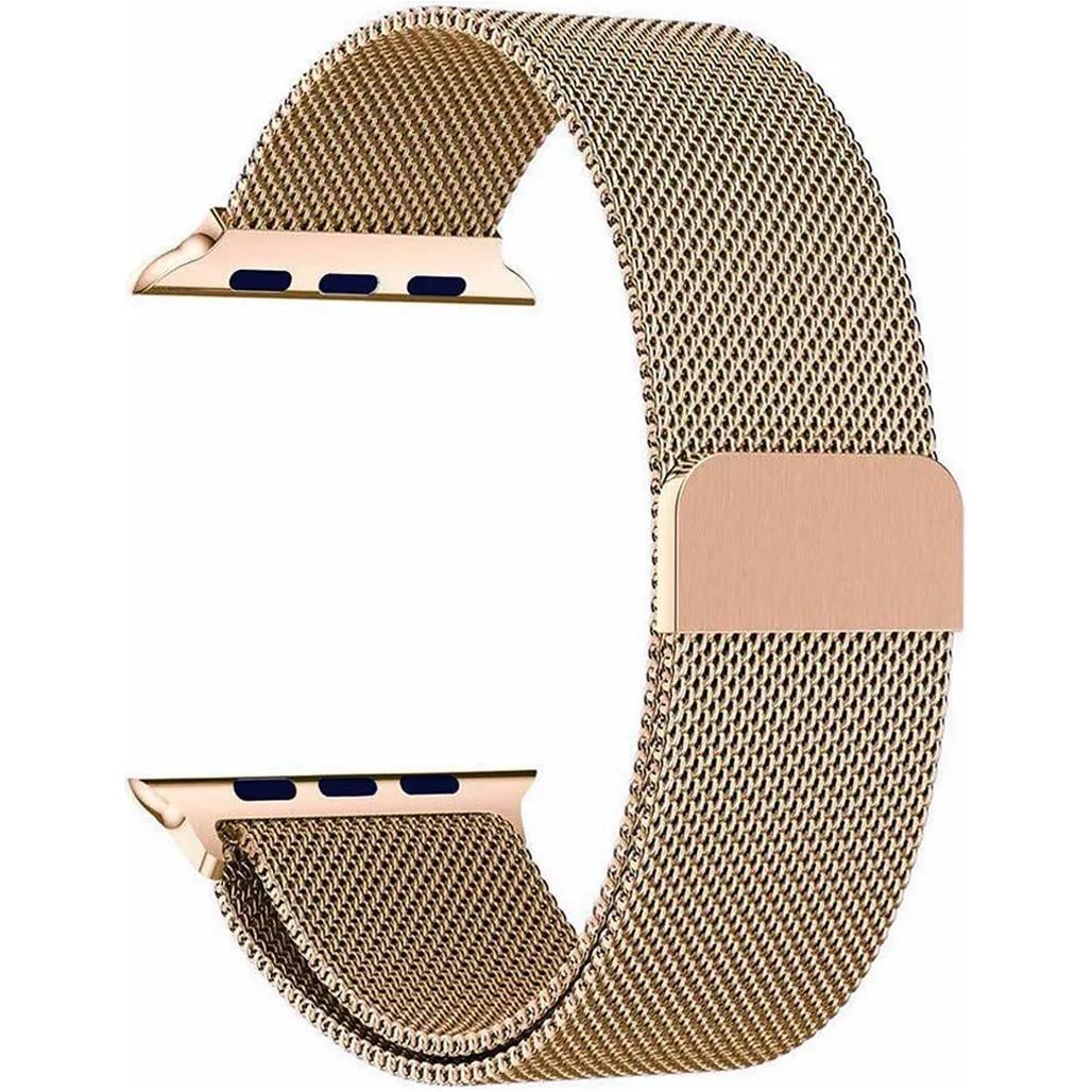 Ремінець універсальний для смарт-годинників DK Milanese Loop Magnetic для Apple Watch Metallic Band 38/40/41 мм Gold