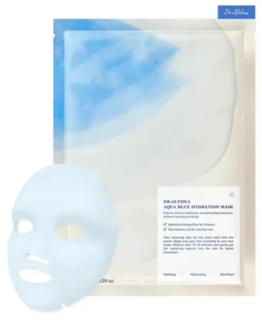 Маска для лица тканевая Dr. Althea Aqua Blue Hydration Mask с азуленом увлажняющая 28 г (bbb3c994-eba5-11f0-a36d-a9e45bbc1685)