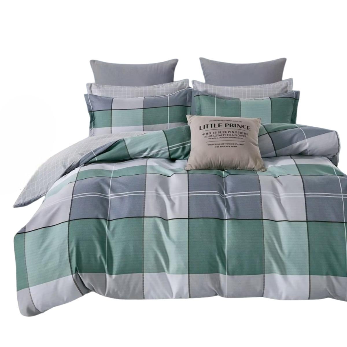 Комплект постільної білизни ZMW Home Textiles Квадрати двоспальний (37632)