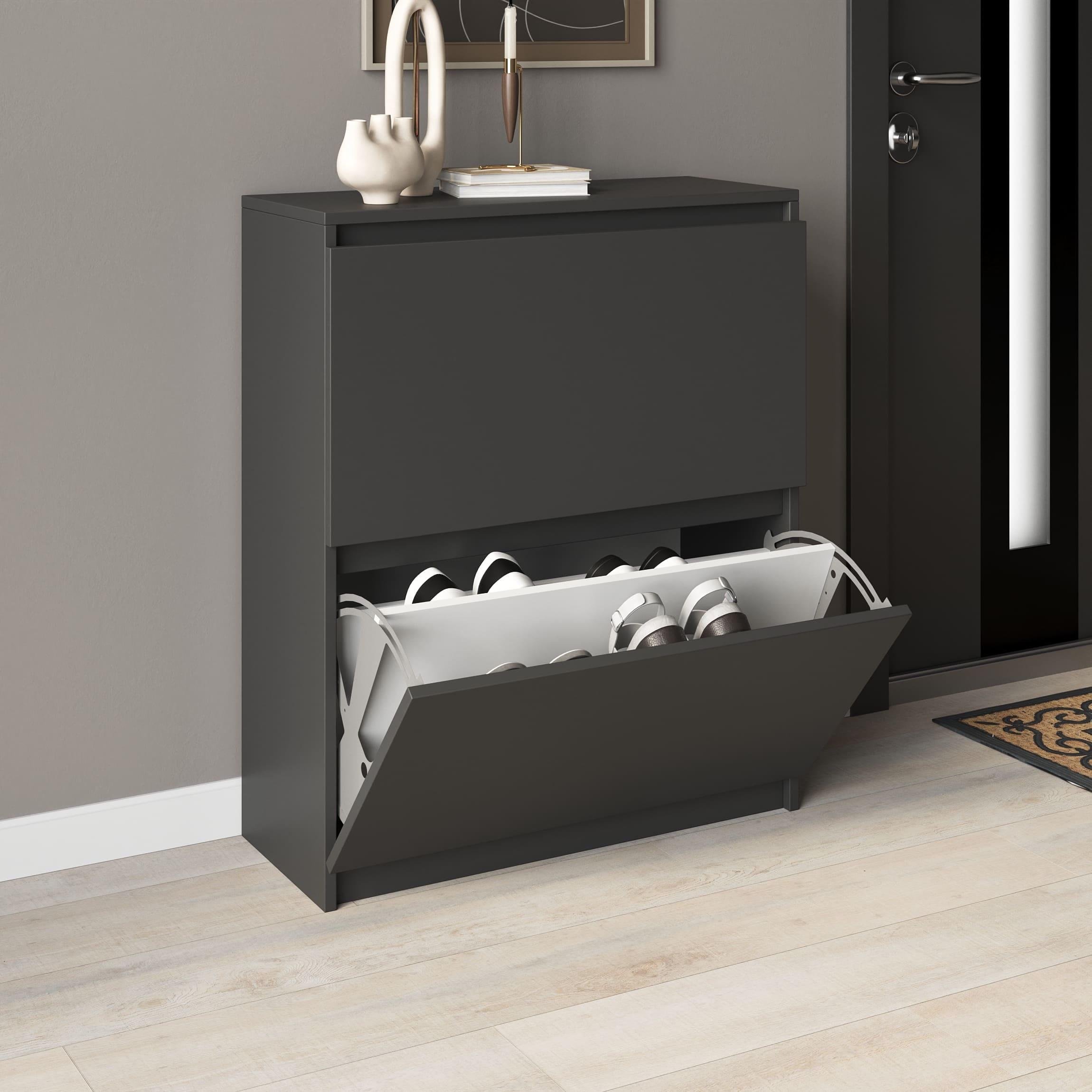 Тумба для обуви на 4 полки 99х50х30 см Антрацит (380688)