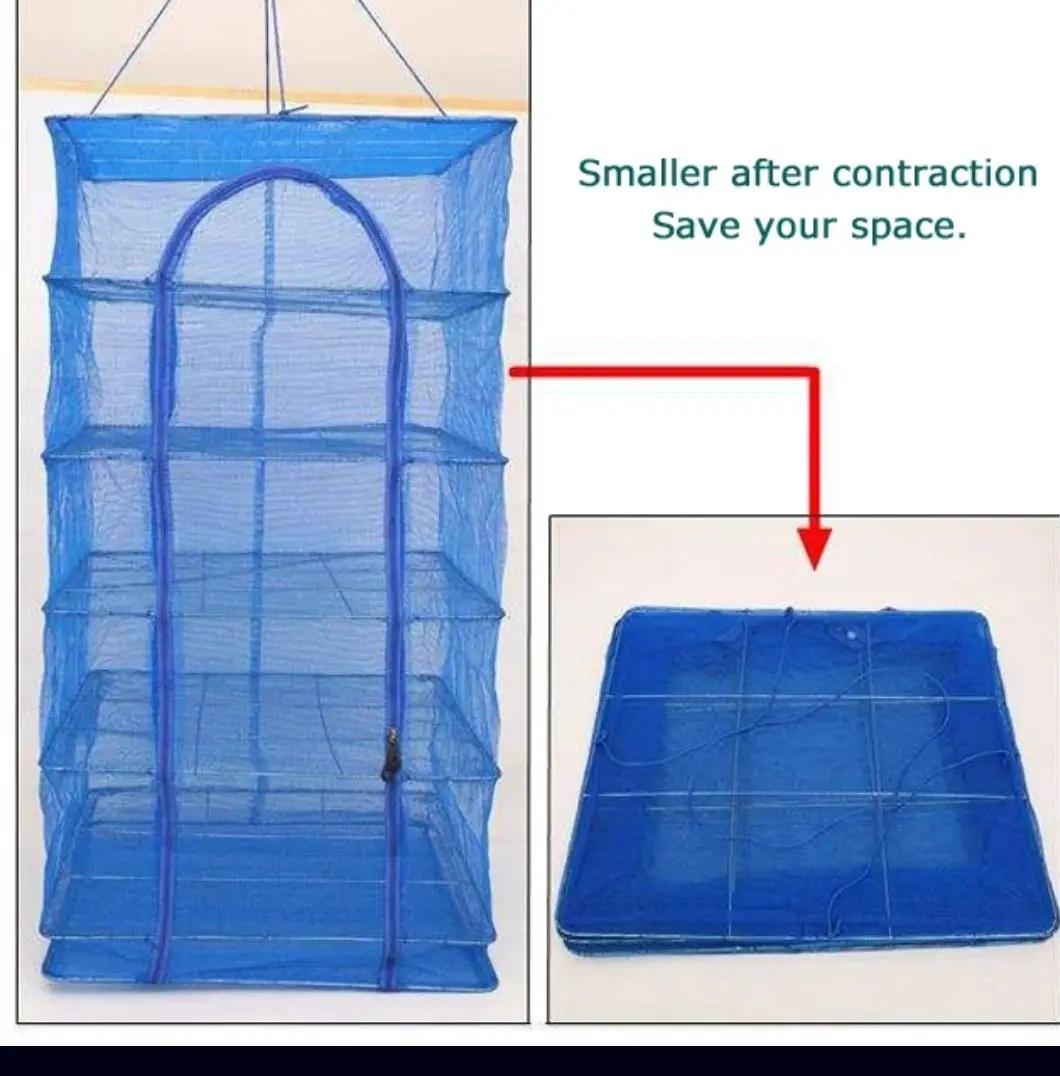 Сушка-сетка для рыбы складная 5 полок 45x45x60 см (b7fc8d35) - фото 4