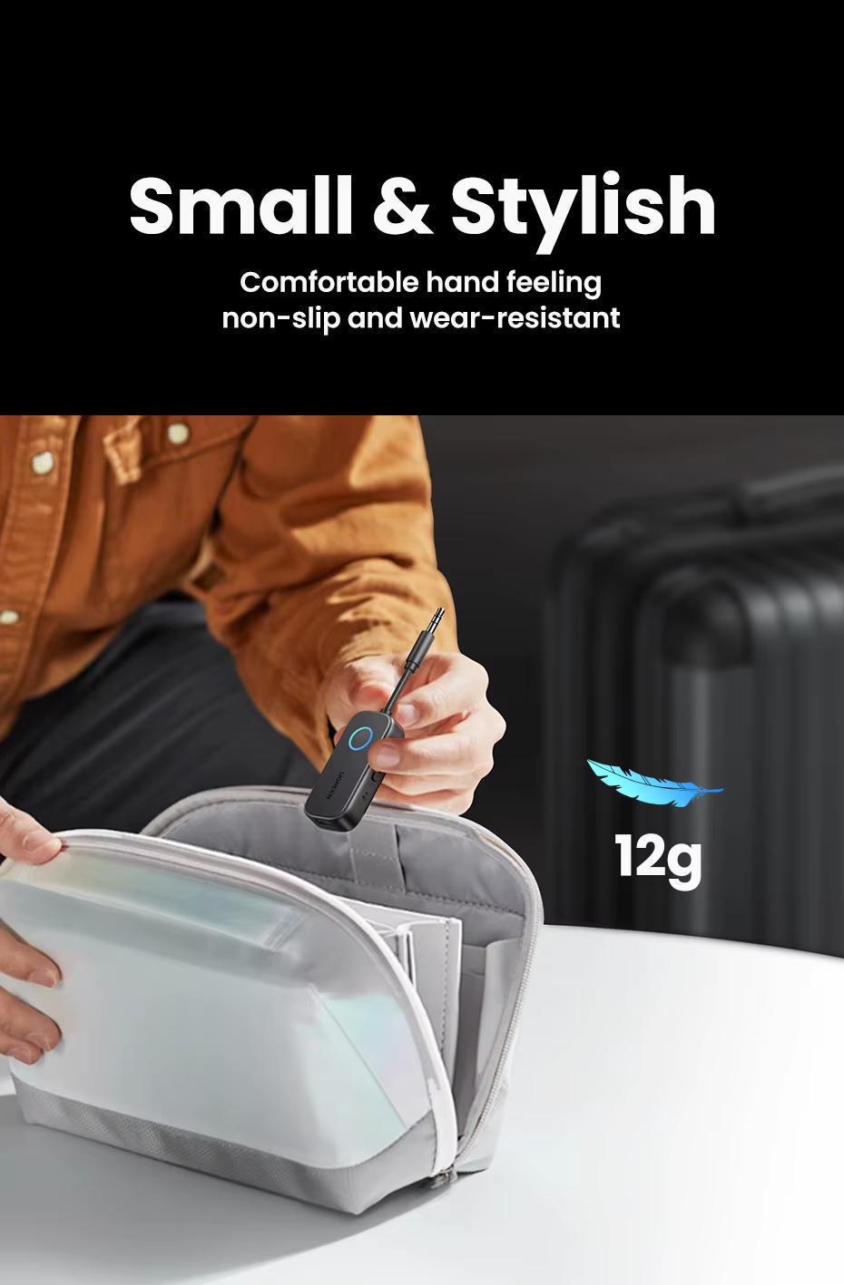 Адаптер UGREEN Bluetooth 5.2 3,5 мм AUX 28 годин роботи Чорний (35222) - фото 5 Адаптер UGREEN Bluetooth 5.2 3,5 мм AUX 28 годин роботи Чорний (35222) - фото 5