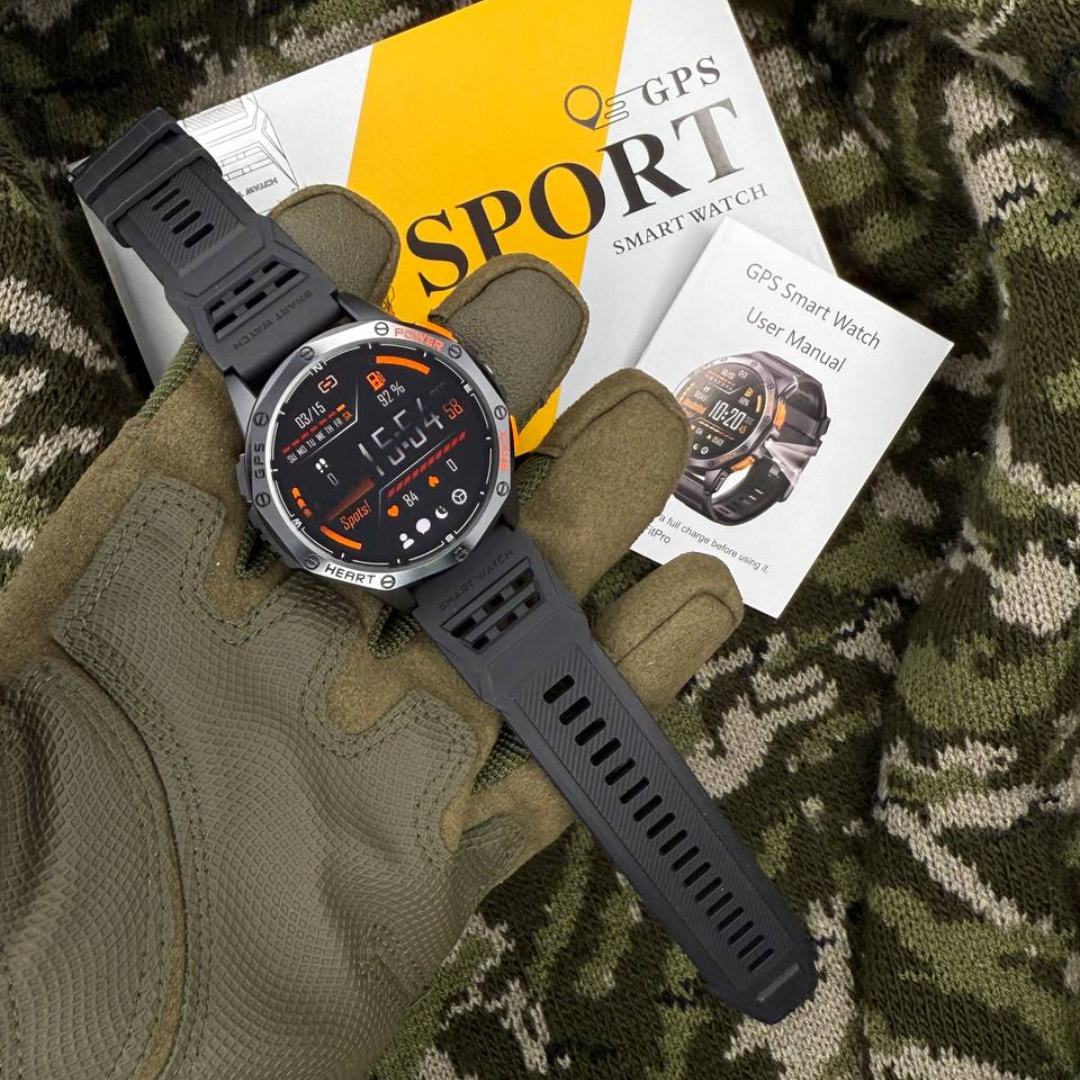 Смарт-годинник чоловічий військовий Modfit GPS сталевий корпус з компасом/функцією дзвінка та ремінцями 2 шт. Army Green (1077-GPSMax) - фото 9 Смарт-годинник чоловічий військовий Modfit GPS сталевий корпус з компасом/функцією дзвінка та ремінцями 2 шт. Army Green (1077-GPSMax) - фото 9