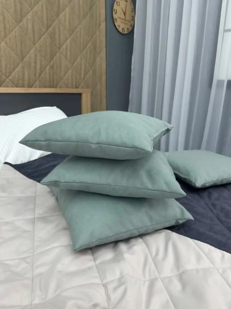 Подушка декоративная однотонная Decorator Sawana 40х40х11 Серо-голубой (84-058) - фото 7 Подушка декоративная однотонная Decorator Sawana 40х40х11 Серо-голубой (84-058) - фото 7