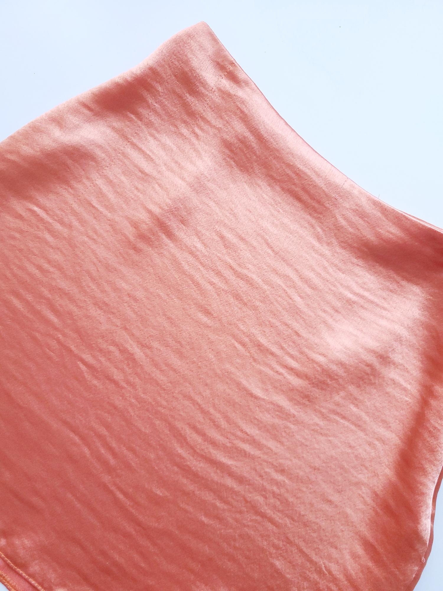 Юбка мини атласная Asos 10929 M Оранжевый (44) - фото 8