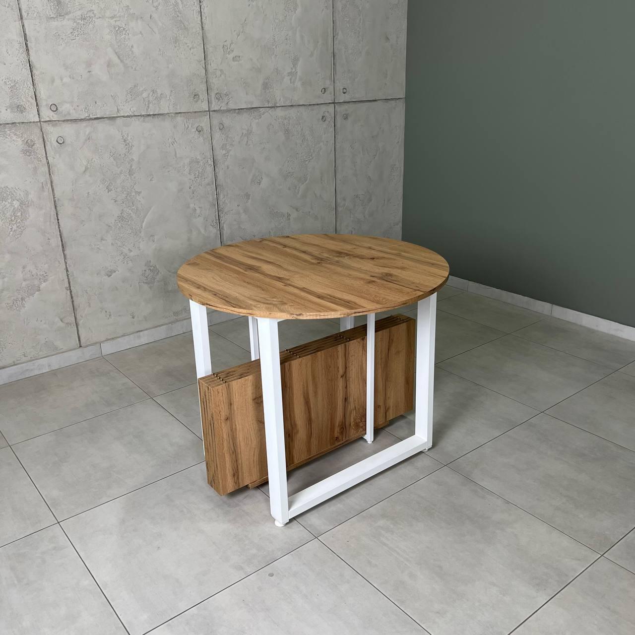 Стол кухонный LONG УТП019242 Loft овальный раздвижной 3,5 м Дуб тахо/Белый мет - фото 6 Стол кухонный LONG УТП019242 Loft овальный раздвижной 3,5 м Дуб тахо/Белый мет - фото 6