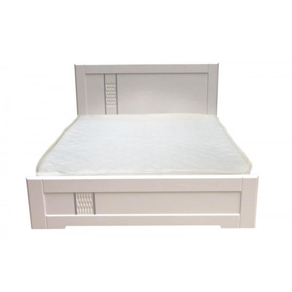 Кровать двуспальная Неман 180 Звездная с газовым подъемным механизмом МДФ 1865х2064х1050 мм Дуб белый (40362)