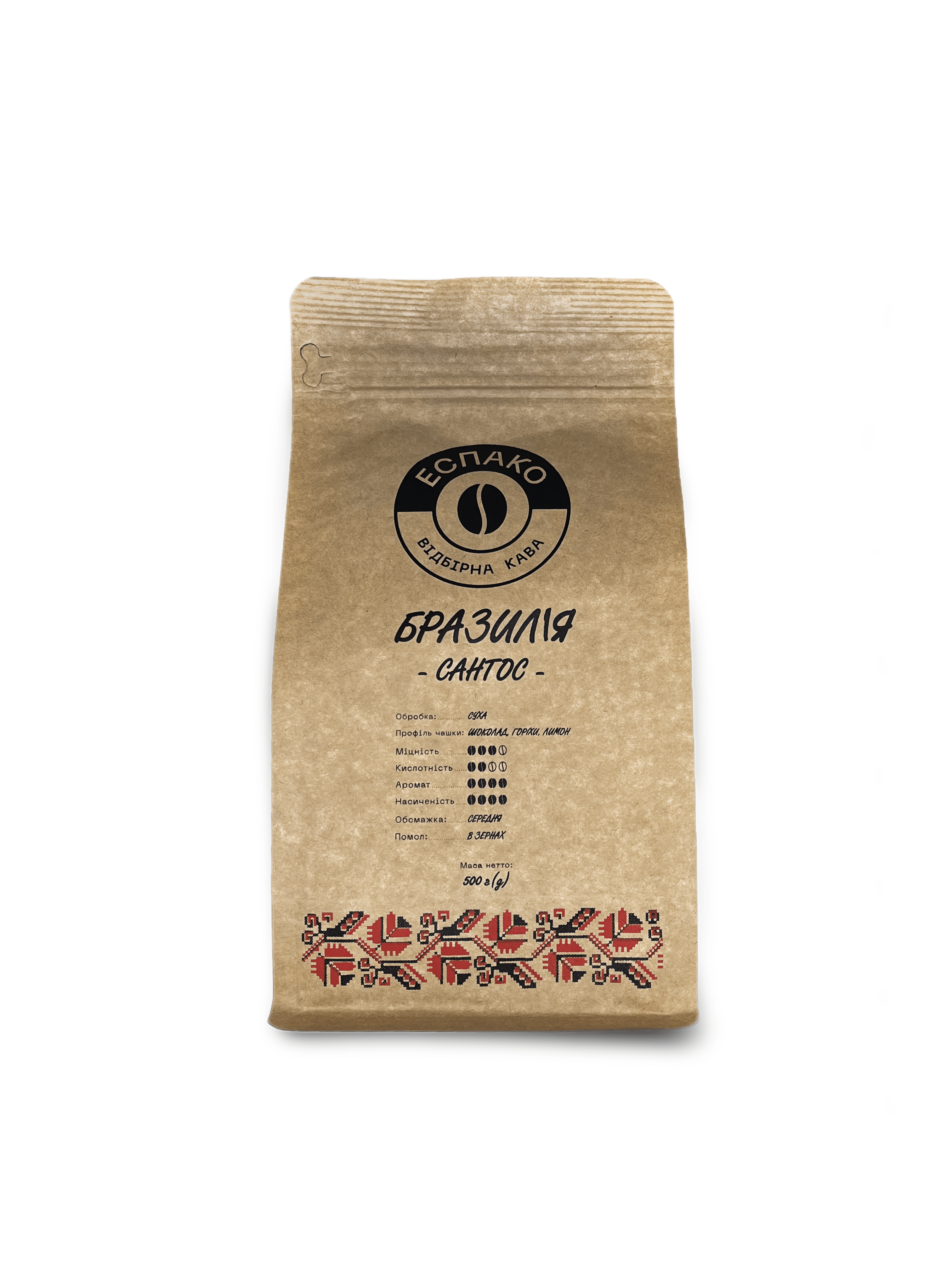 Кофе в зернах свежеобжаренный Espako Бразилия Santos 500 г (373456362)
