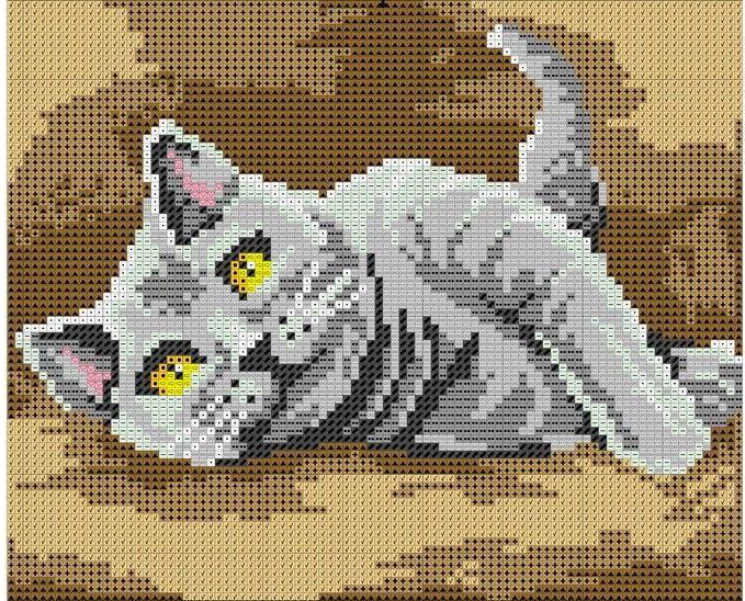 Алмазна вишивка Сірий британець повна викладка 5D 23x30 см (1566860061)