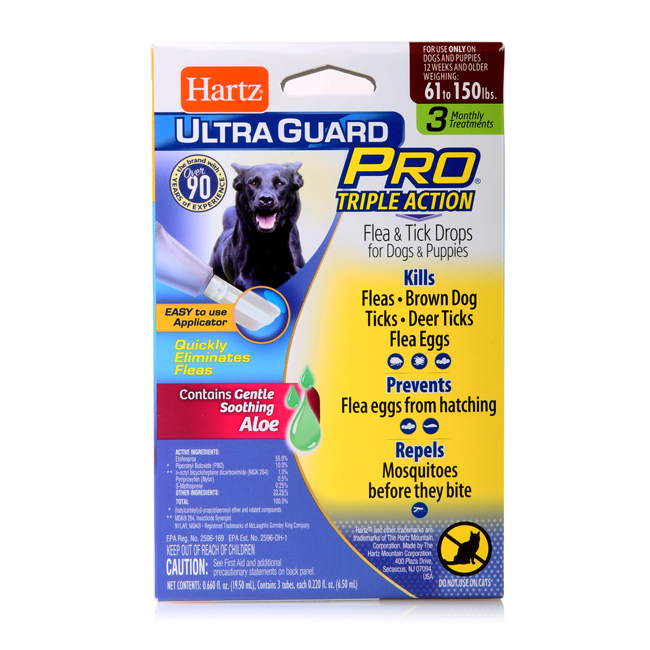 Капли от блох и клещей для щенков и собак от 28 до 68 кг Hartz UltraGuard Pro (H51749)