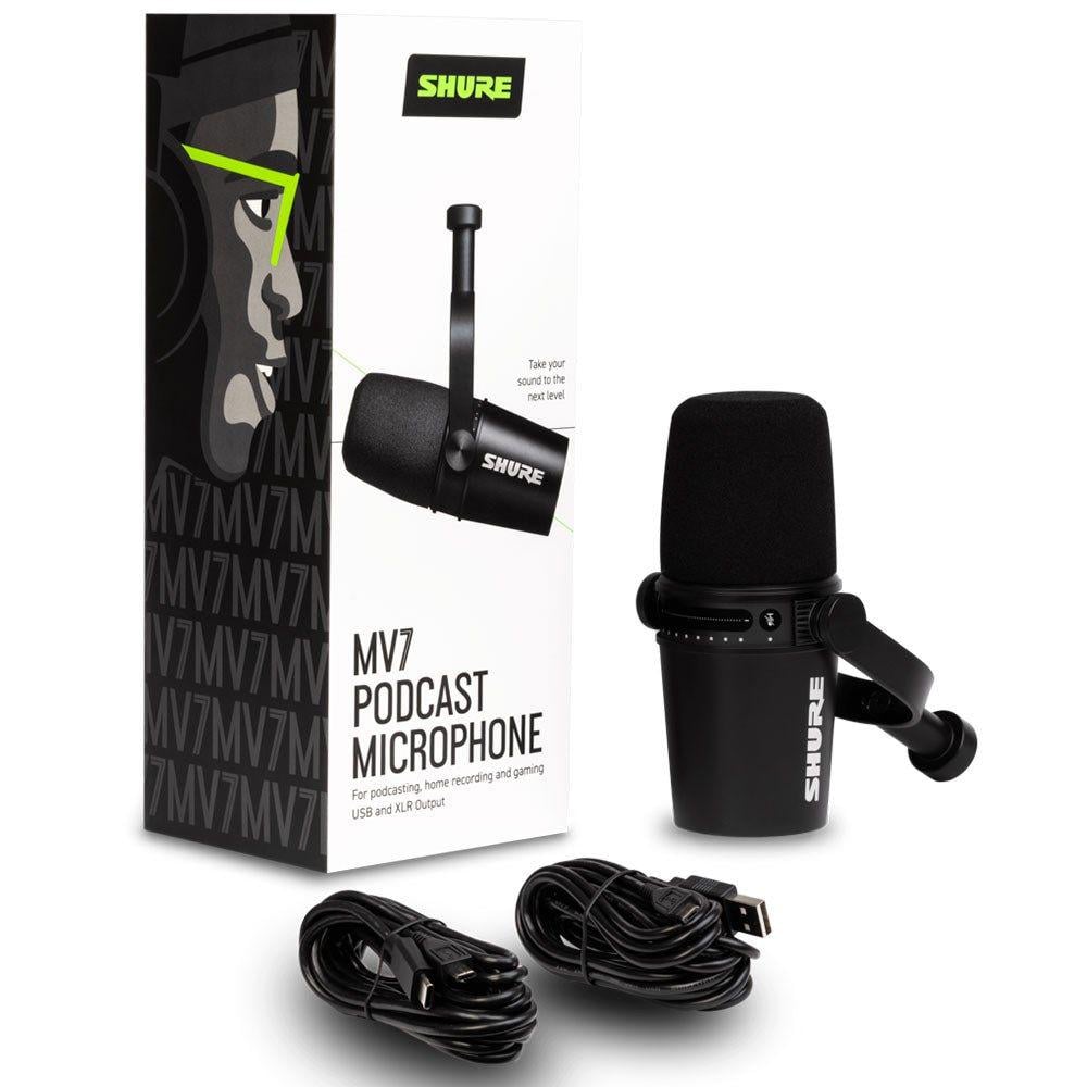Микрофон для ПК стриминга/подкастов SHURE MV7 USB/XLR (0006)