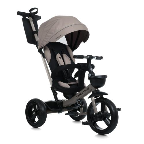 Велосипед трехколесный Turbo Trike MT 1001-1 с родительской ручкой и поворотным сидением Бежевый