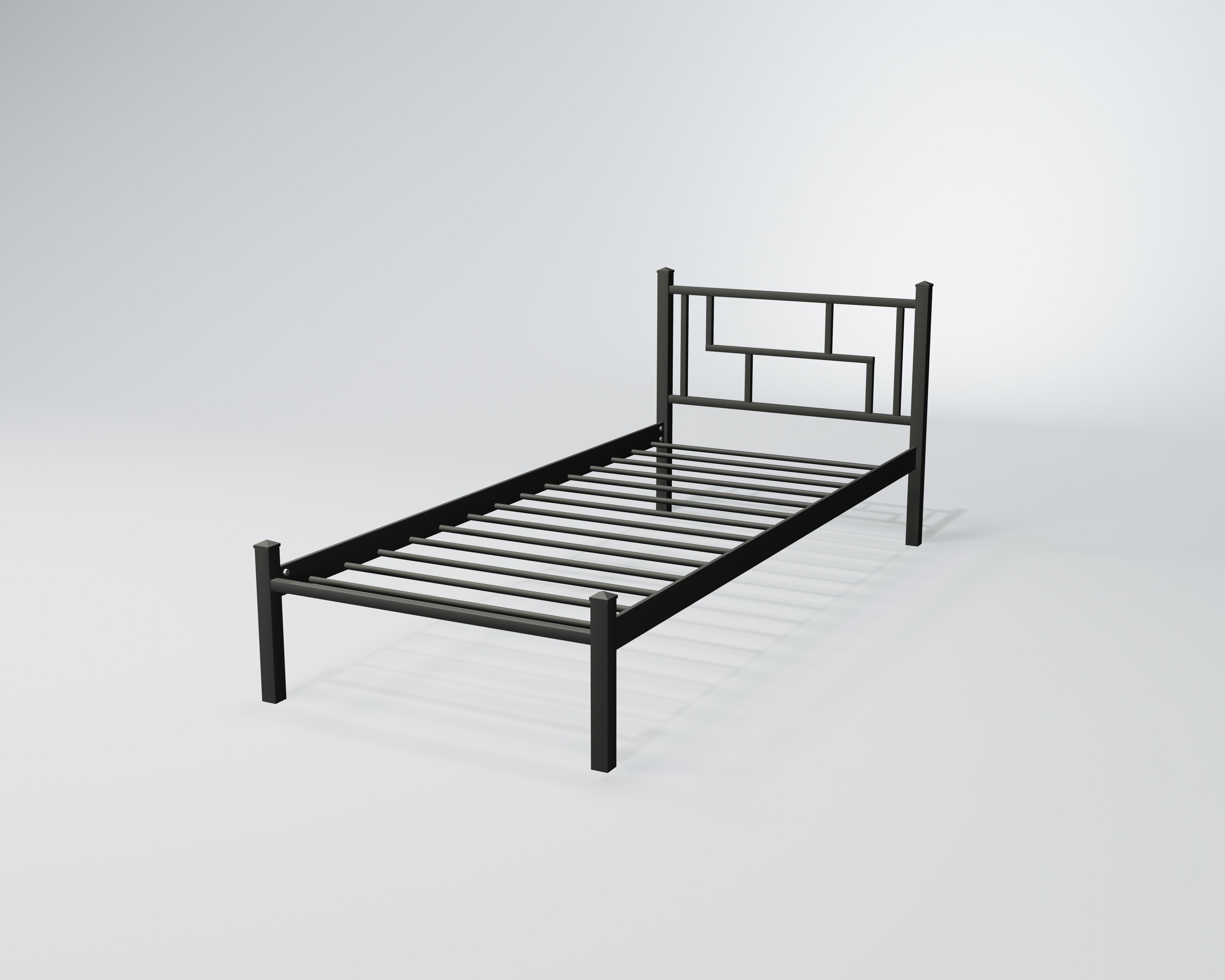 Кровать металлическая Амис Мини 80x200 см Черный бархат
