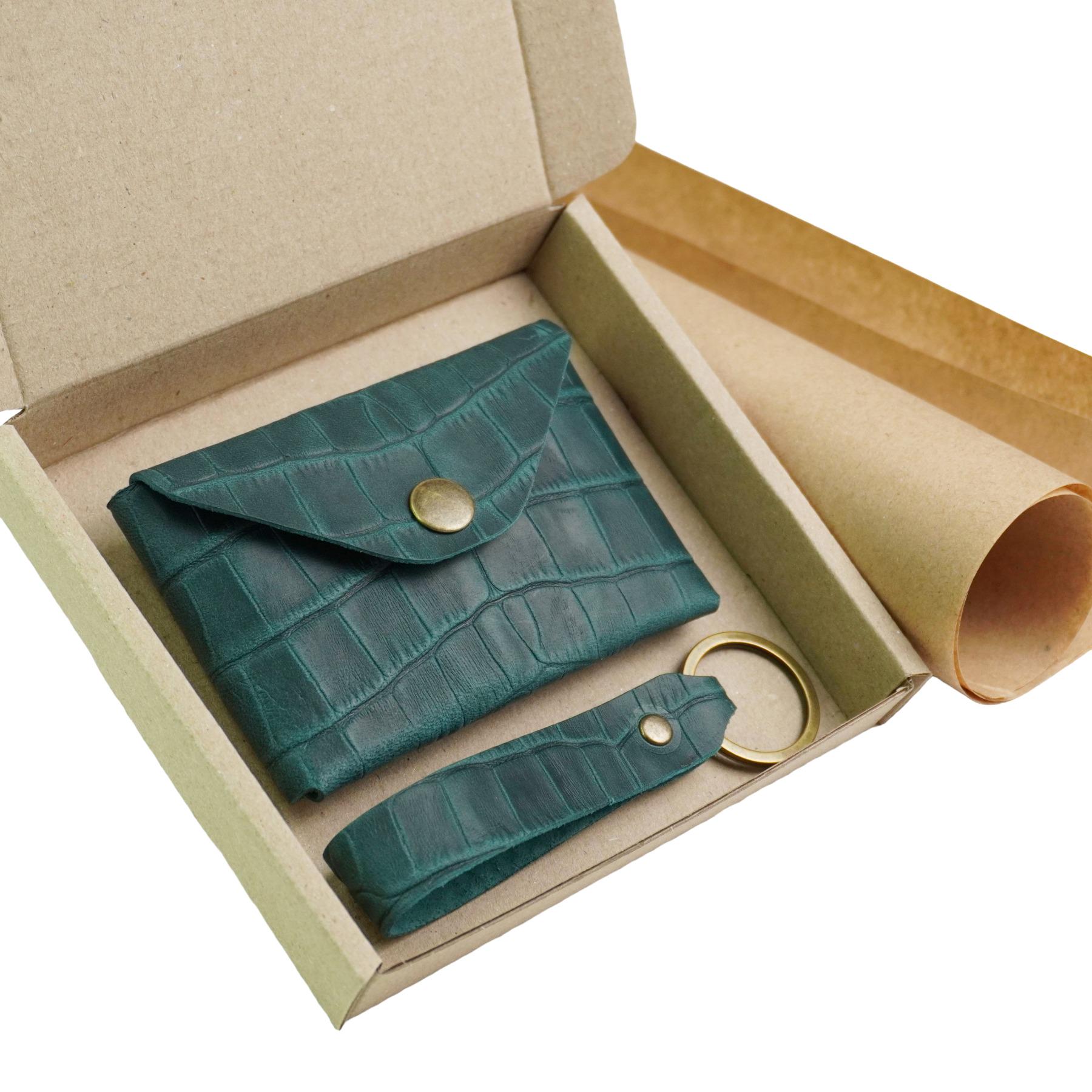 Кошелек кожаный Крокодил Mini-01 Опал - фото 4