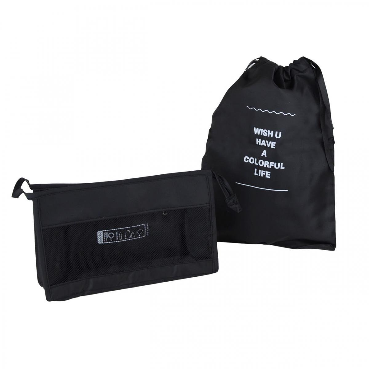 Набір дорожніх органайзерів 9в1 з нейлону для валізи та дому Чорний (КДО-40-62) - фото 2 Набір дорожніх органайзерів 9в1 з нейлону для валізи та дому Чорний (КДО-40-62) - фото 2