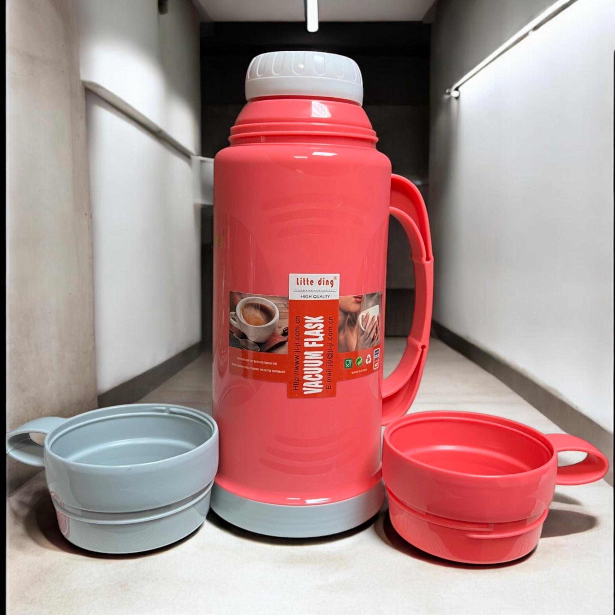 Термос UKC T108 с крышкой нержавеющая сталь 1000 мл Pink (Т_T108Pink) - фото 2