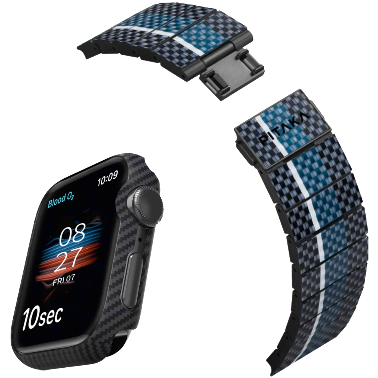 Ремінець та чохол Pitaka Chroma Carbon Band для Watch 7 Poetry of Things Moon and Air Case 45 мм AWB2306 (KW2002A) - фото 7 Ремінець та чохол Pitaka Chroma Carbon Band для Watch 7 Poetry of Things Moon and Air Case 45 мм AWB2306 (KW2002A) - фото 7