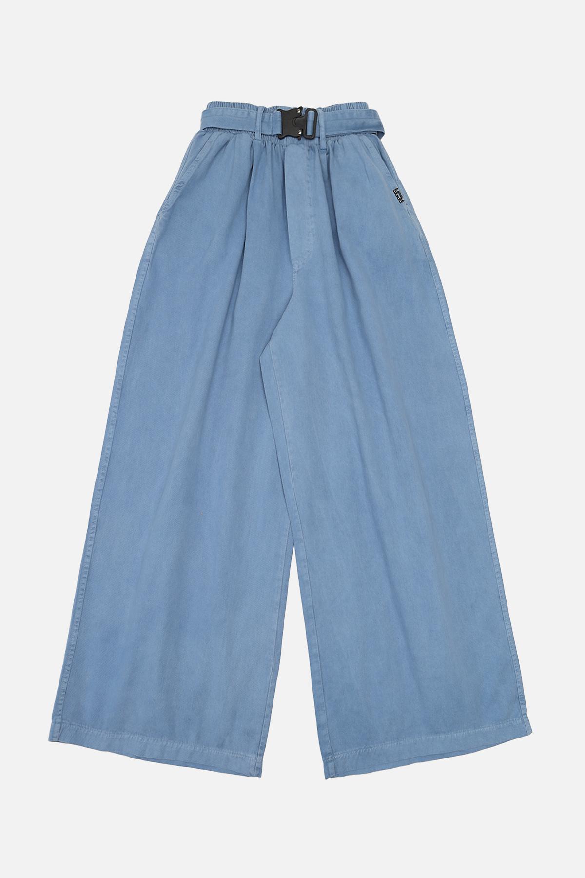 Джинсы для девочки Wide leg ЦБ-00269541 140 см Голубой (SKT001043633)