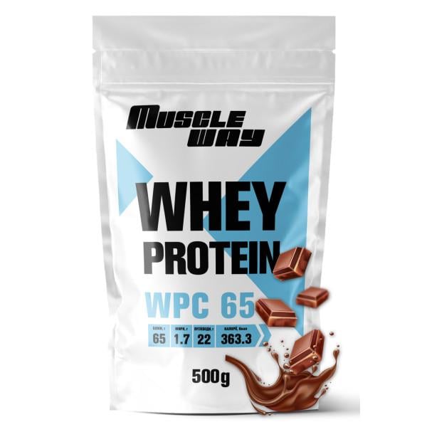 Протеин сывороточный для роста мышц MuscleWay WPC 65 концентрат 500 г Шоколад (21-137-WPro-65-ch-500gr) Протеин сывороточный для роста мышц MuscleWay WPC 65 концентрат 500 г Шоколад (21-137-WPro-65-ch-500gr)