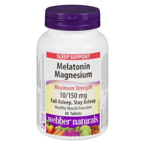 Мелатонін та магній Webber Naturals Melatonin Magnesium M.S. 10/150 mg 60 chewables Мелатонін та магній Webber Naturals Melatonin Magnesium M.S. 10/150 mg 60 chewables