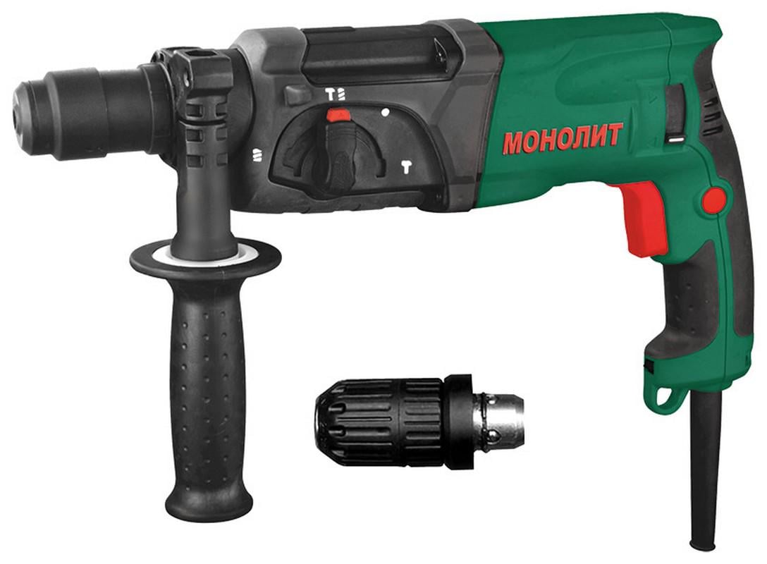 Перфоратор МОНОЛИТ 3-х режимный 1050 Вт/патрон max 24 мм (ПФ1-1050П) Перфоратор МОНОЛИТ 3-х режимный 1050 Вт/патрон max 24 мм (ПФ1-1050П)