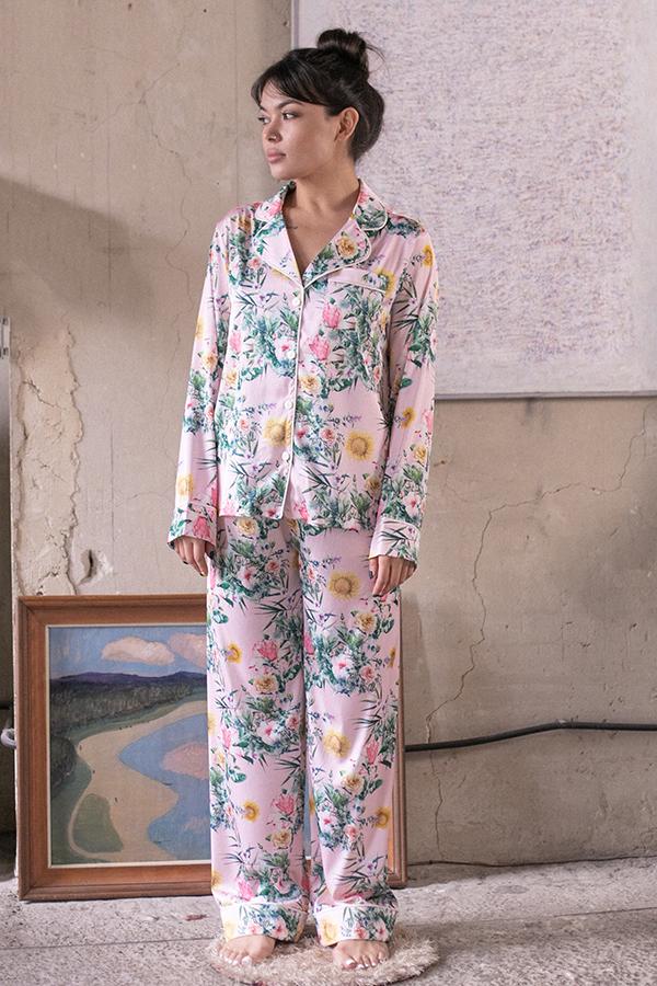 Піжамний костюм шовковий Forly з брюками S Amalia (SH0009-85-69_S)