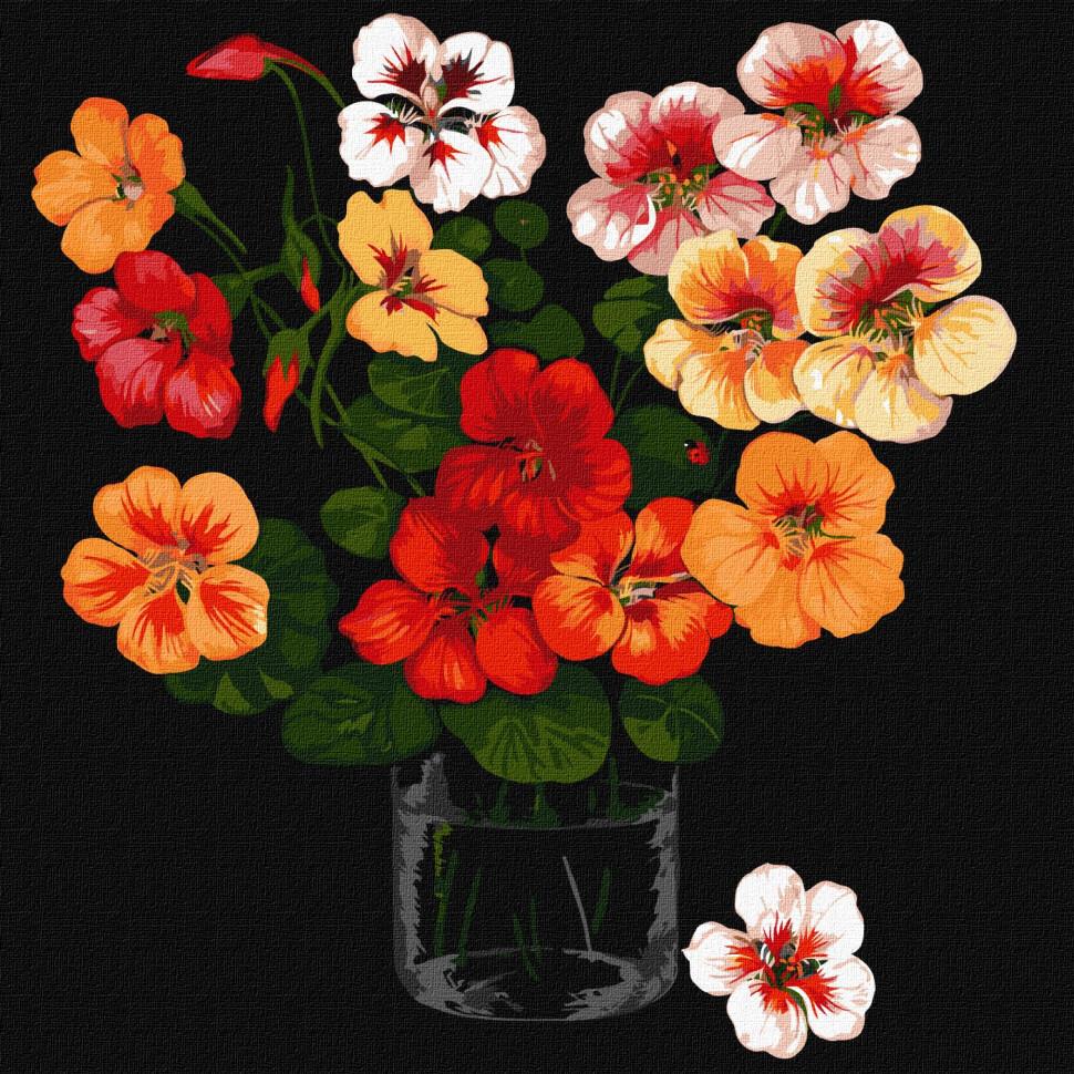 Картина по номерам Идейка Настурции 40x40 см (KHO2915)