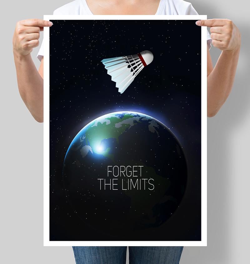 Постер мотивуючий "Forget the limits" 42х60 см (М034)