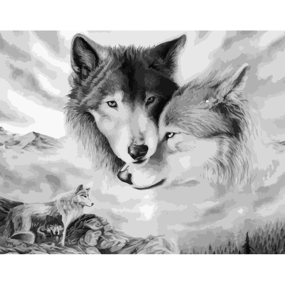 Картина по номерам Strateg Премиум Верная пара 40х50 см (DY014)