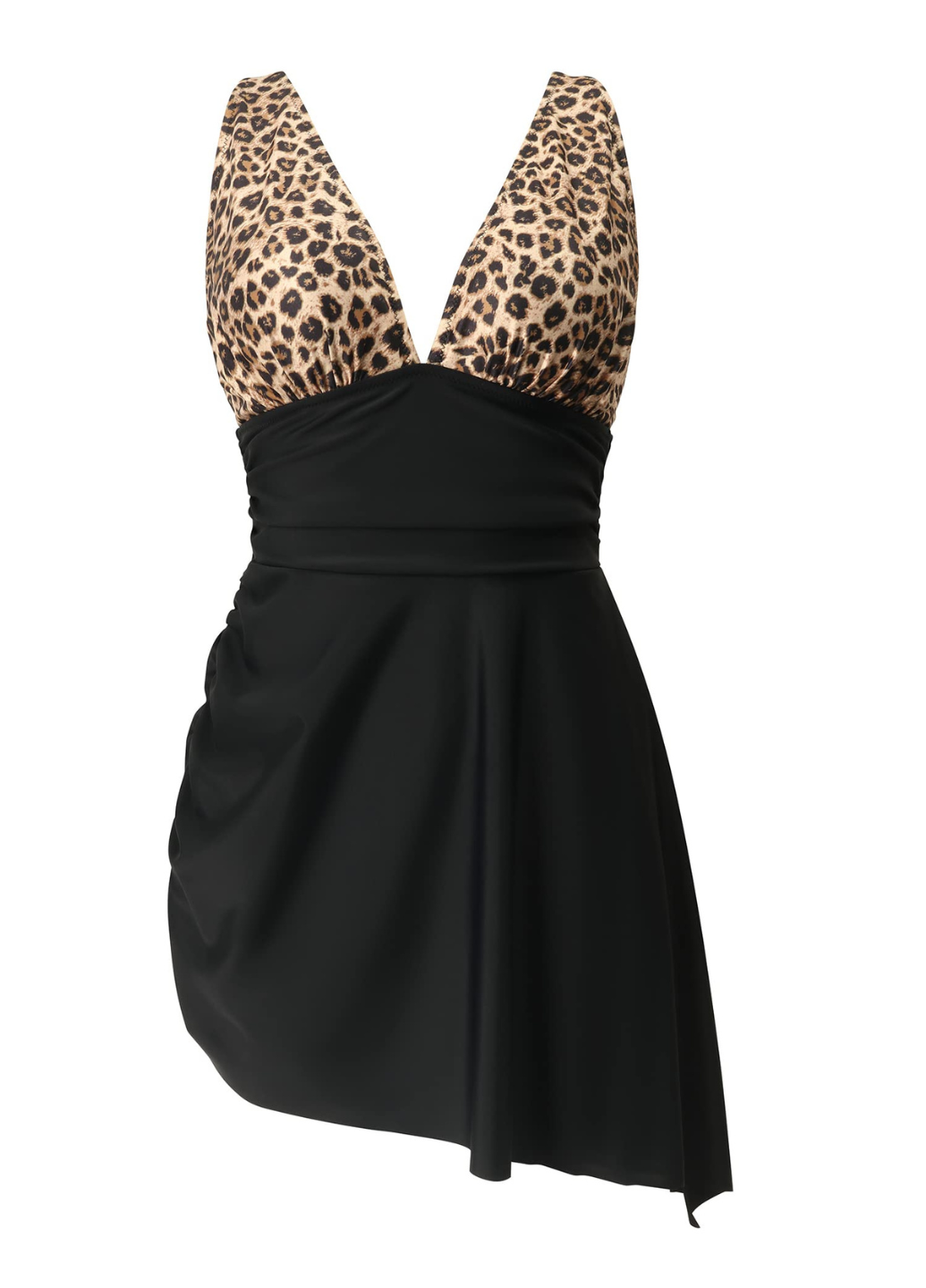 Купальник слитный FS Leopard Tummy Control Bathing Suits XL Черный (8219) - фото 6