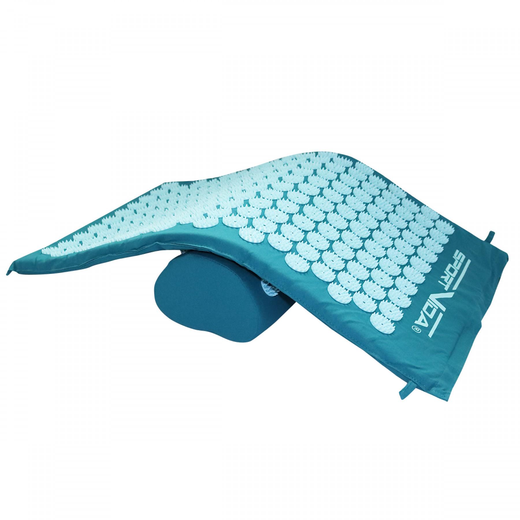 Килимок акупунктурний з валиком SportVida Аплікатор Кузнєцова 66x40 см Turquoise/Turquoise (SV-HK0283) - фото 5