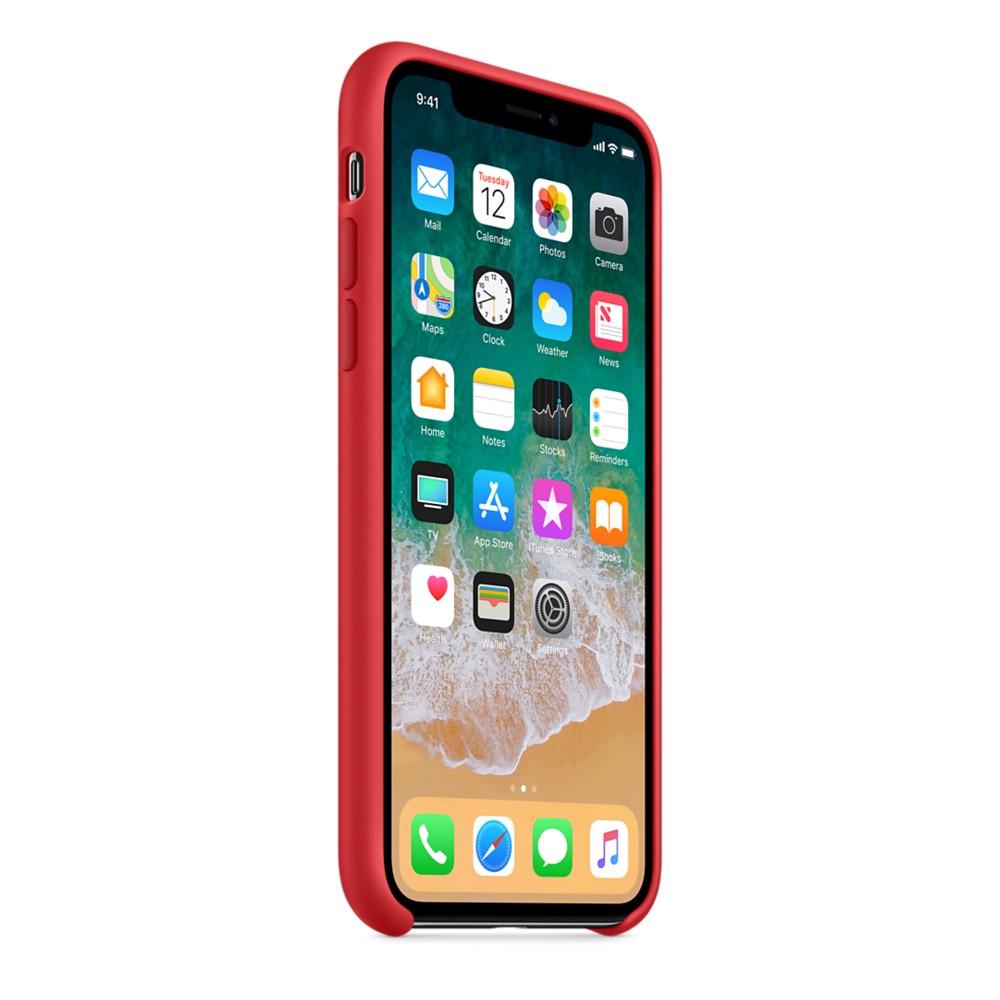 Чехол-накладка Apple Silicone Case for iPhone X, Red (HC) Чехол-накладка Apple Silicone Case for iPhone X, Red (HC)