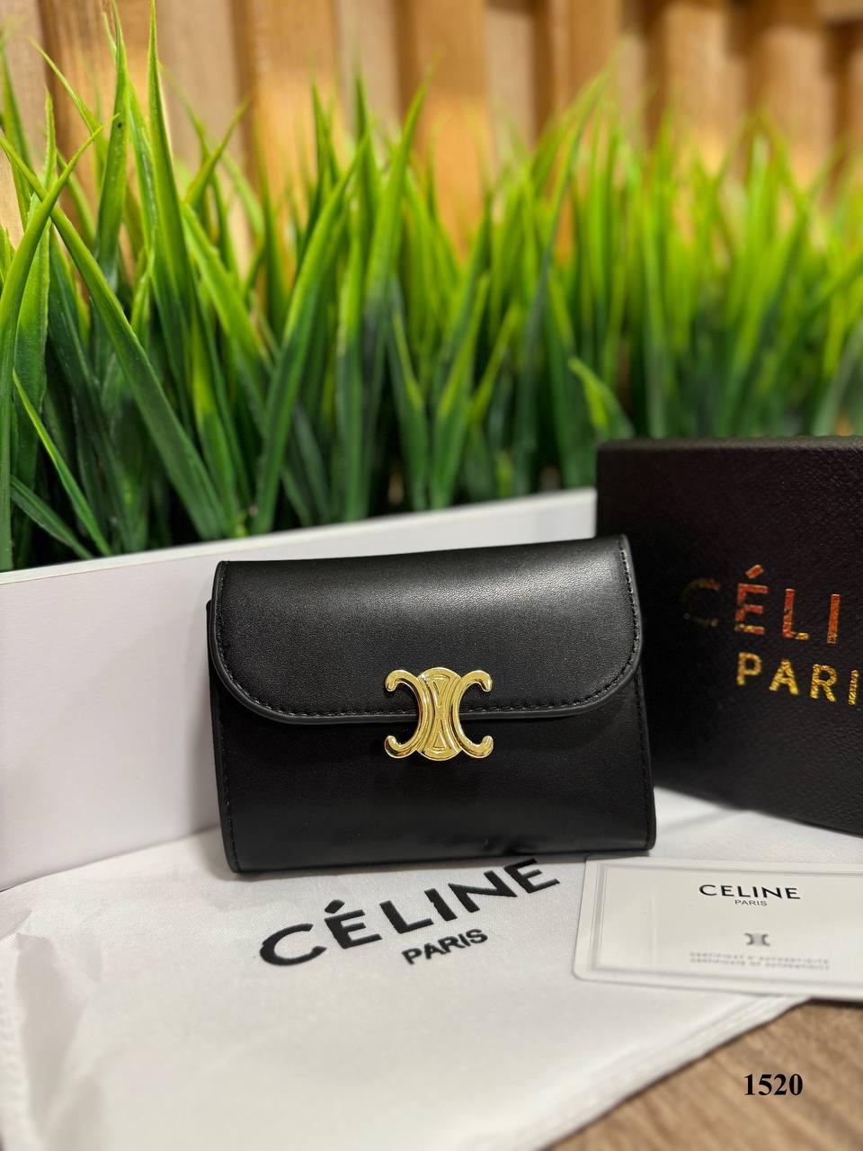 Кошелек женский маленький на кнопке из эко-кожи в коробке 12х9 см Черный