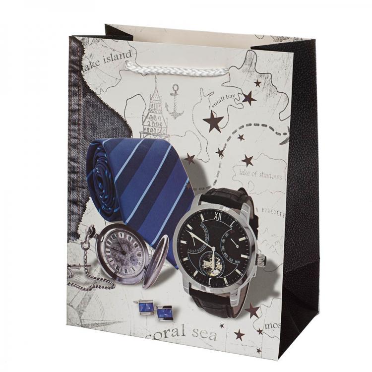 Подарунковий пакет Для справжнього Чоловіка Berlin 32х26х12 см