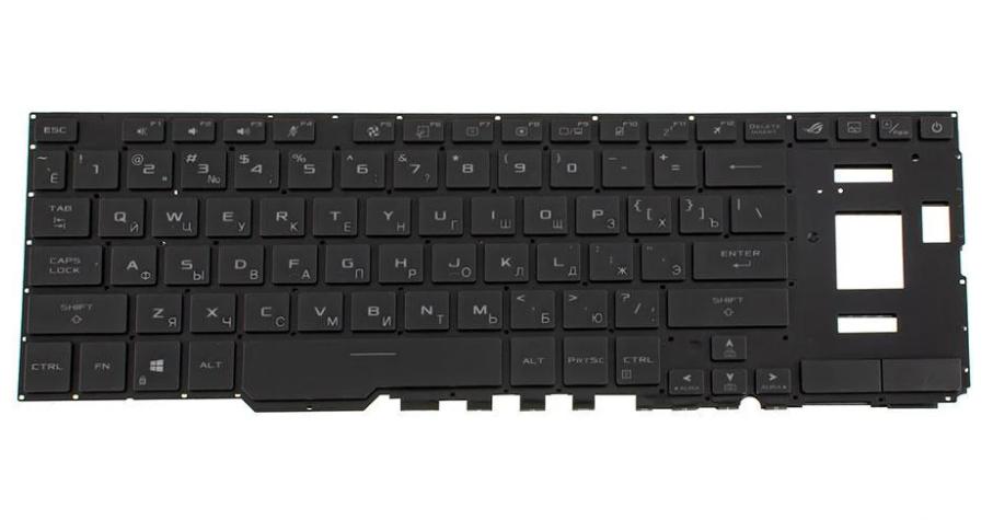 Клавиатура для ноутбука Asus GX550 series rus без фрейма/подсветки клавиш Black (168757)