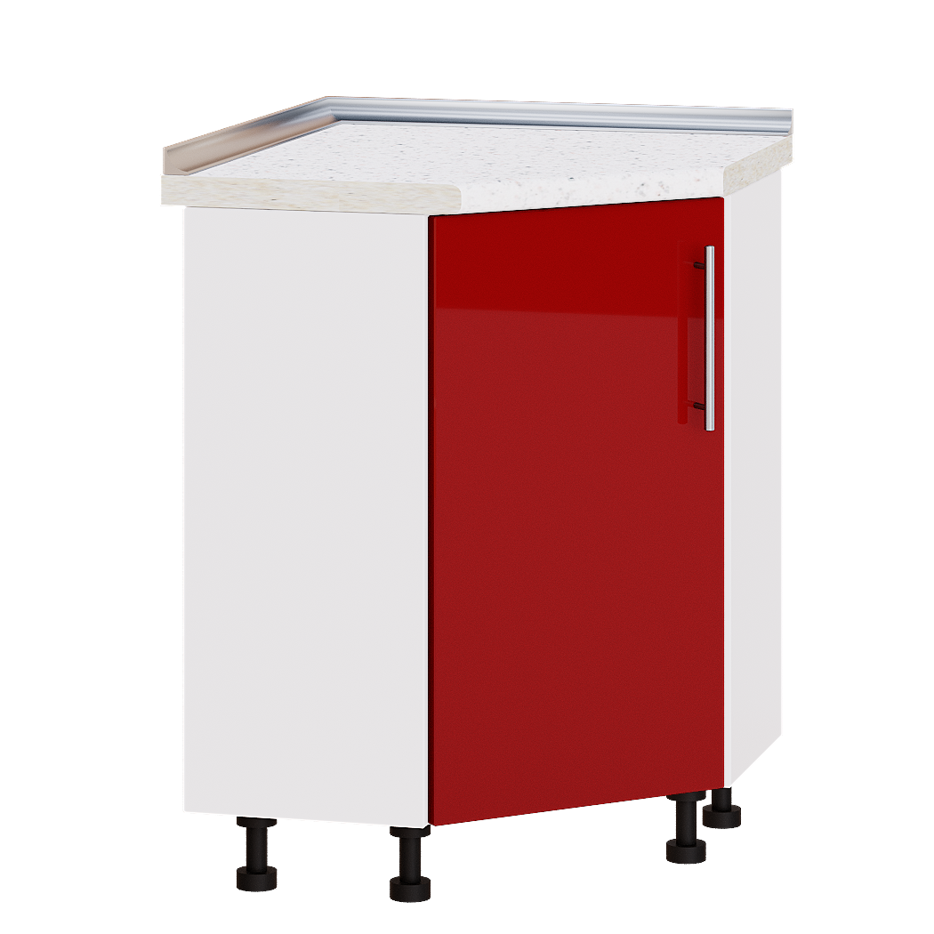 Шкаф нижний Эверест Модерн модуль угловой Н70-795 80х80х85 см Красный глянец/Белый (03291)