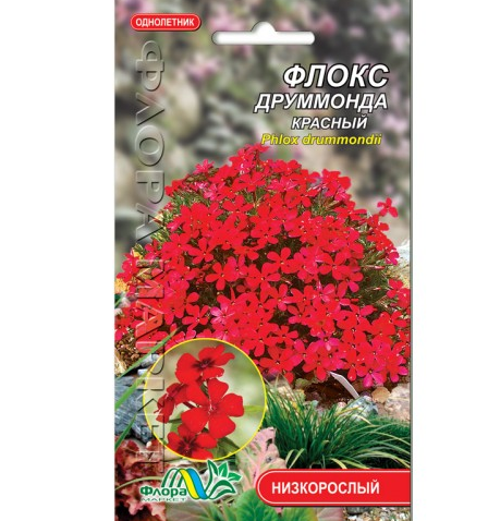 Насіння Флокс друмонда червоний однорічник низькорослий 0,1 г (26428)