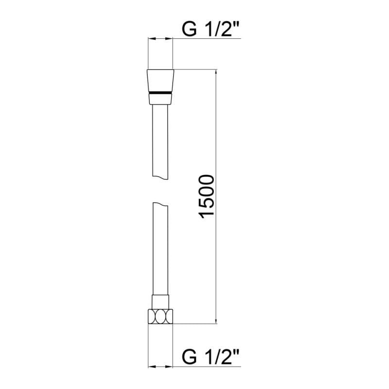 Душовий шланг Lidz CRM 500915000 1,5 м (SD00041562) - фото 3