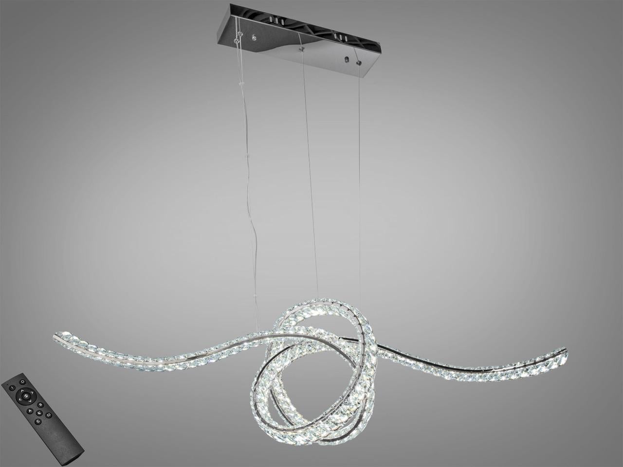 Люстра светодиодная для гостиной Diasha D8821/1100x300CH пульт 85 Вт Хром (2896237302)