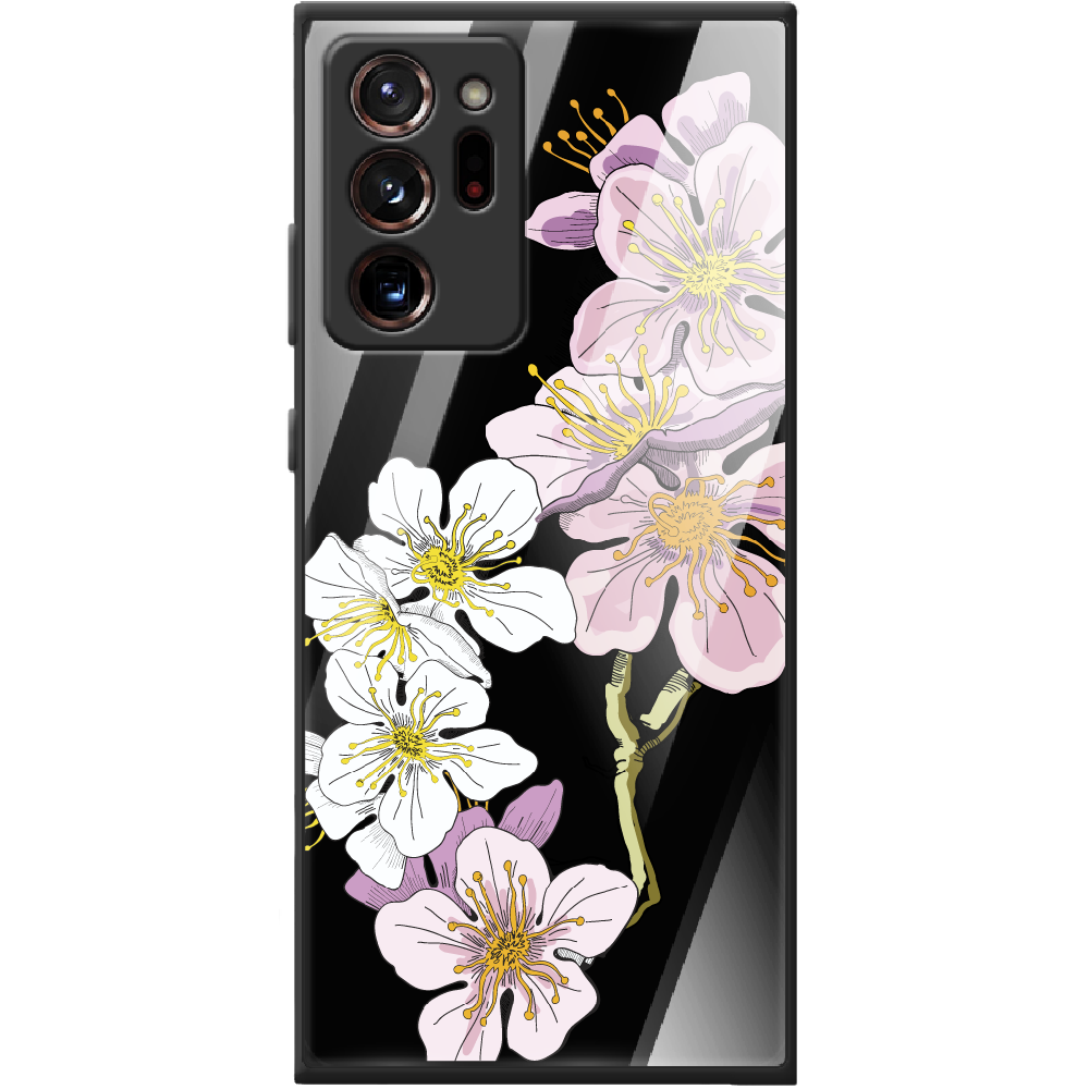 Чохол Boxface Samsung N985 Galaxy Note 20 Ultra Cherry Blossom Чорний силікон зі склом (40573-cc4-41111)