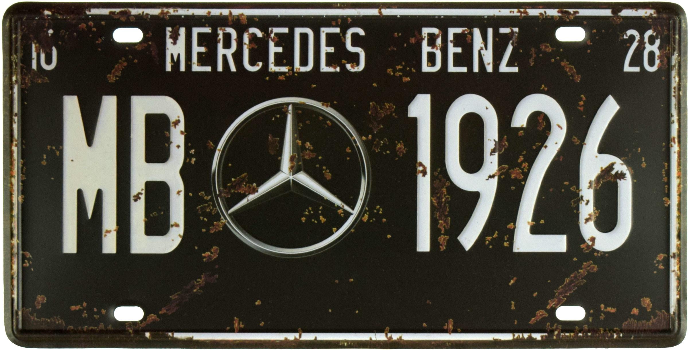 Табличка металлическая Мерседес Бенц/Mercedes Benz MB 1926 15x30 см