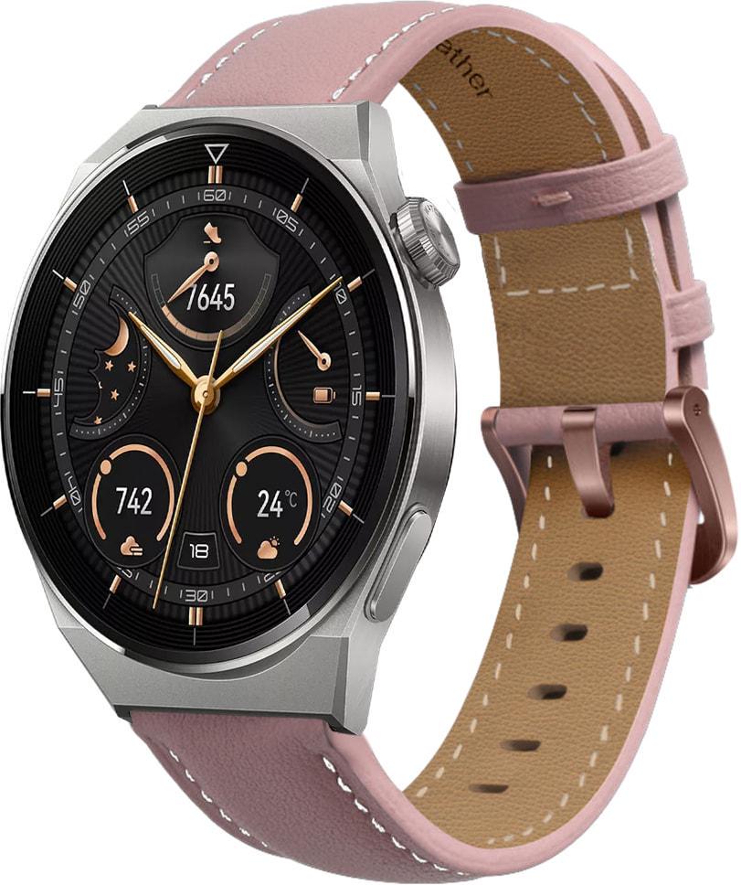 Ремешок кожаный Folsa для Huawei Watch GT3 Pro 46 мм Pink (37310-31)