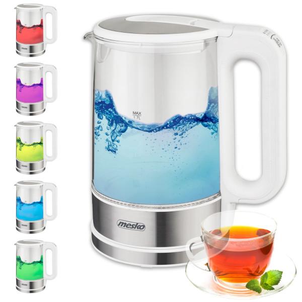 Электрочайник Mesko MS 1301 стеклянный с установкой температуры 2200 Вт 1,7 л White (MS1301W) - фото 8 Электрочайник Mesko MS 1301 стеклянный с установкой температуры 2200 Вт 1,7 л White (MS1301W) - фото 8