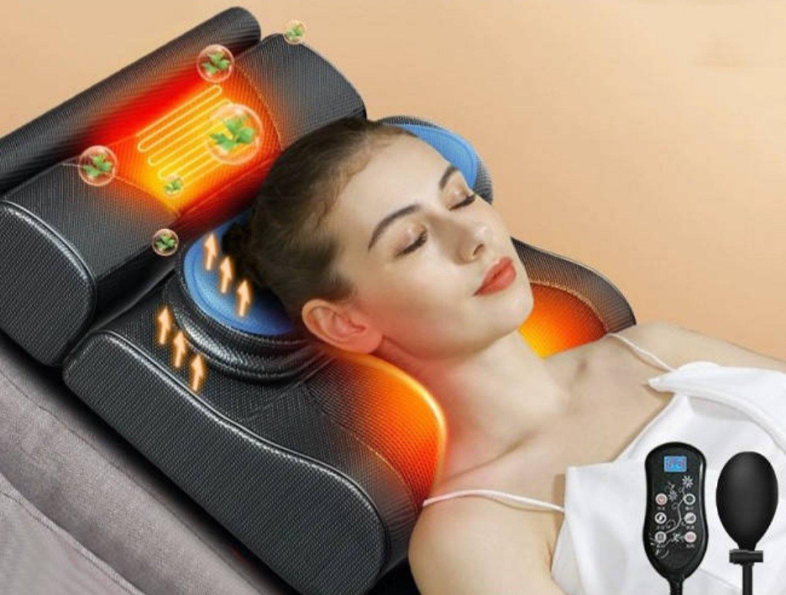 Подушка масажна Faercon F1-40 для спини та шиї роликовий масаж та підігрів - фото 9 Подушка масажна Faercon F1-40 для спини та шиї роликовий масаж та підігрів - фото 9