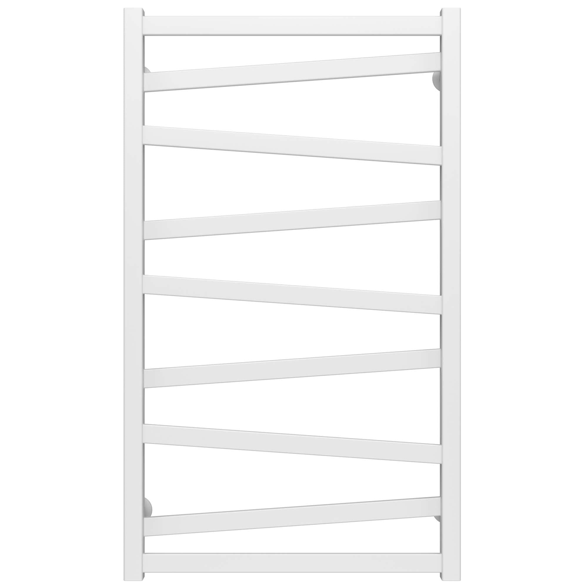 Полотенцесушитель водяной Deffi Alpha П9 боковое правое подключение нержавеющая сталь 500х900 мм Белый (A.AL.90.50.9.W.C)