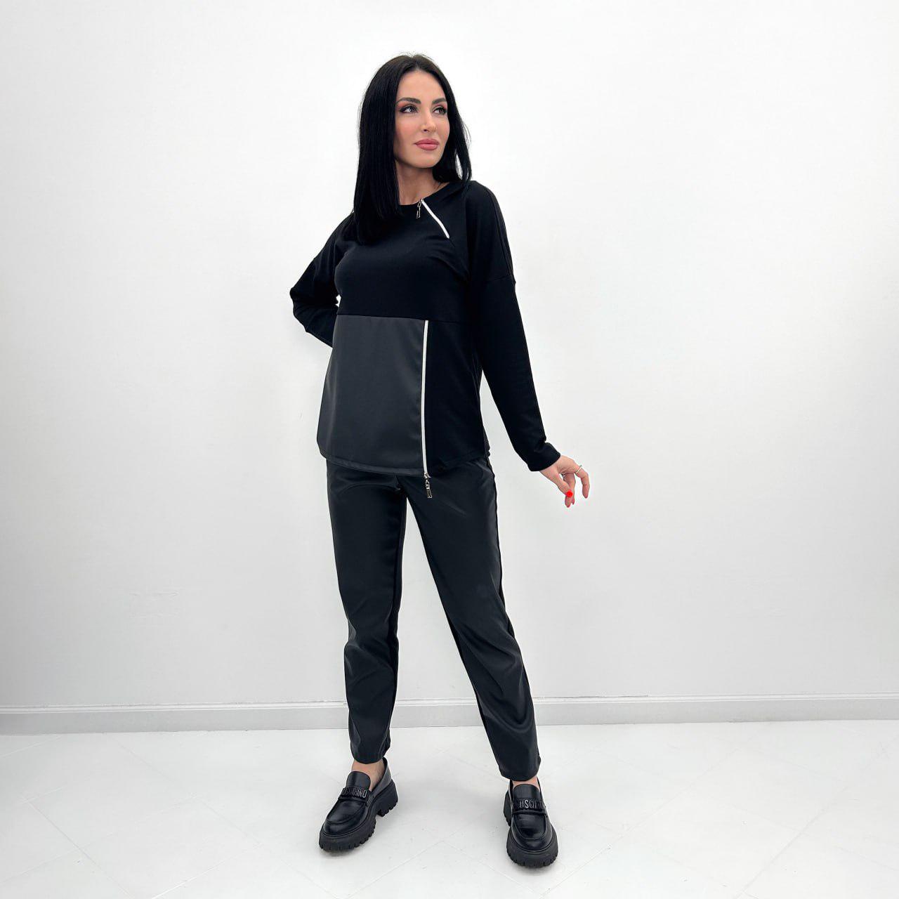 Костюм жіночий Skylar р. 50-52 Чорний (7958-фг) - фото 3 Костюм жіночий Skylar р. 50-52 Чорний (7958-фг) - фото 3