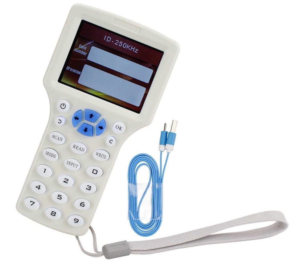 Дублікатор копіювальник зчитувач RFID ID РЧІД NFC 10 частот з LCD 2,8" 4xAAA White (284611) Дублікатор копіювальник зчитувач RFID ID РЧІД NFC 10 частот з LCD 2,8" 4xAAA White (284611)